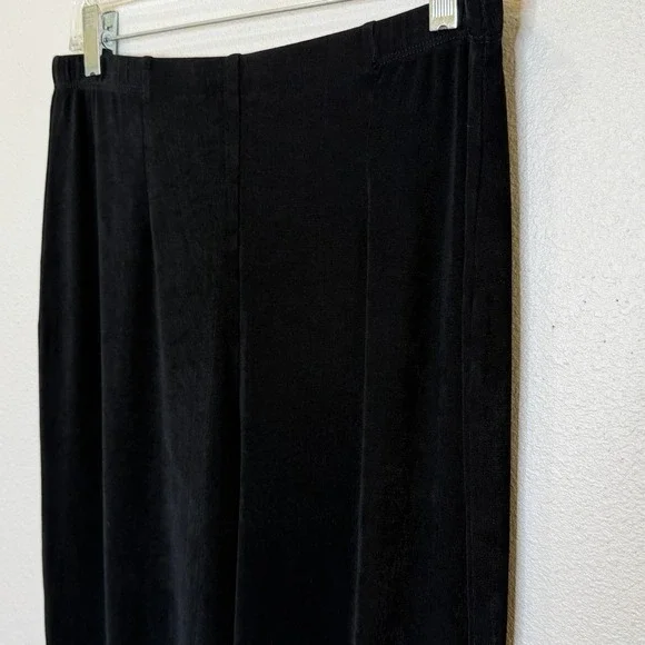 Chico's Travelers Pull On Pants Womens Sz 1 Short Black Elastic Waist Loose Fit - Picture 2 of 8